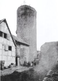 Burgturm im Jahr 1895 aus 